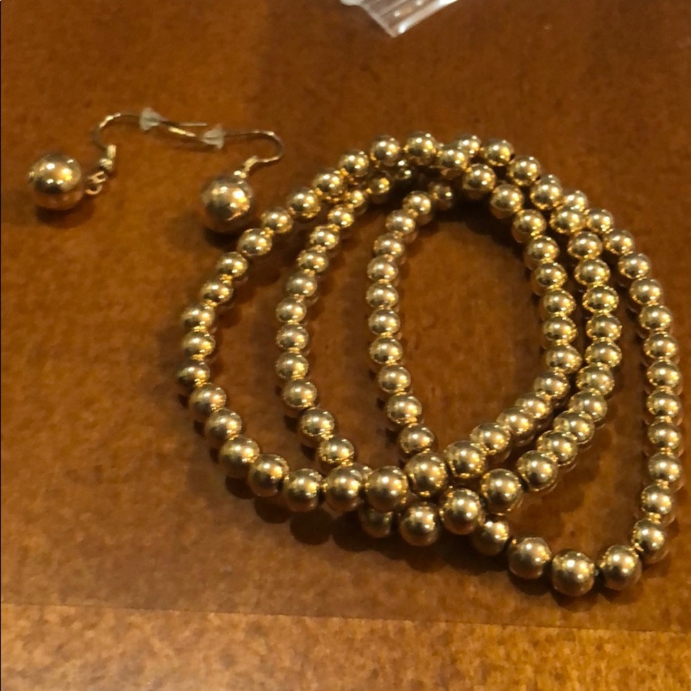 Bracelet with matching earrings